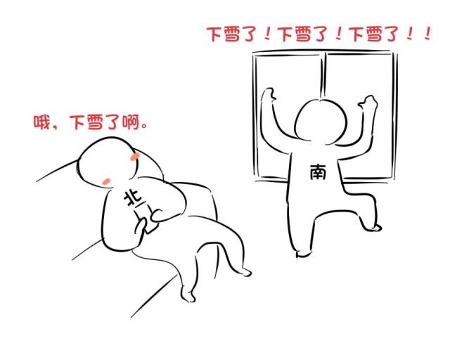 听说在北方冬天最有趣的场景就是:南方人看雪,北方人看南方人