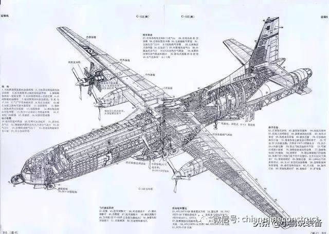 各種戰機原型機結構剖面圖