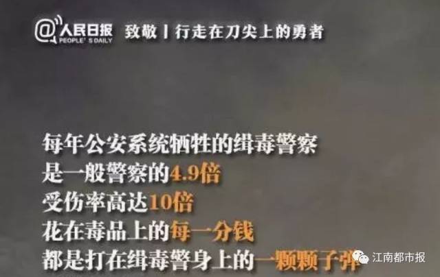 任何人花在毒品上的每一分錢,最後都成了射向緝毒民警心口的,一顆顆