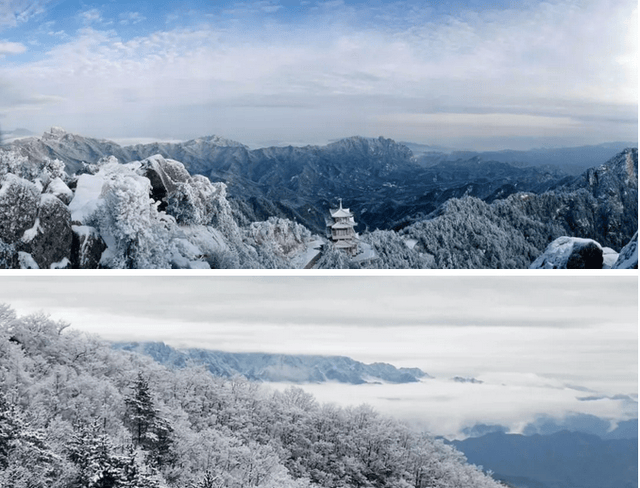 中原地区海拔1600米的滑雪场—洛阳白云山滑雪场12月15日银装迎宾