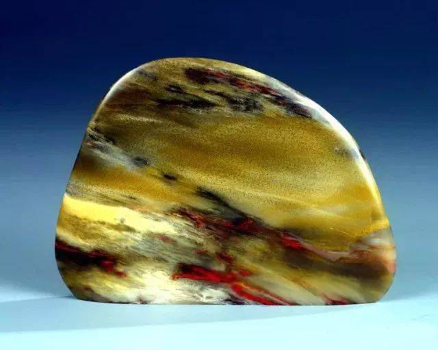 巴林图案石自然形 流光溢彩(13x9.5x2cm)