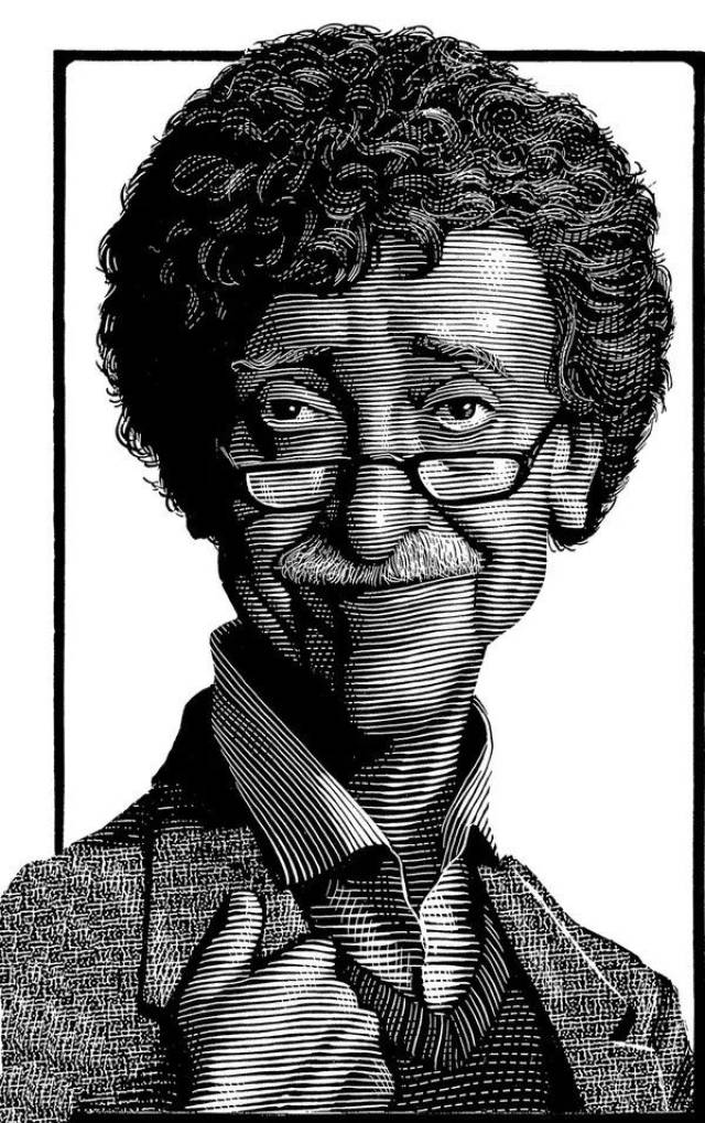 mark summers肖像刮版画
