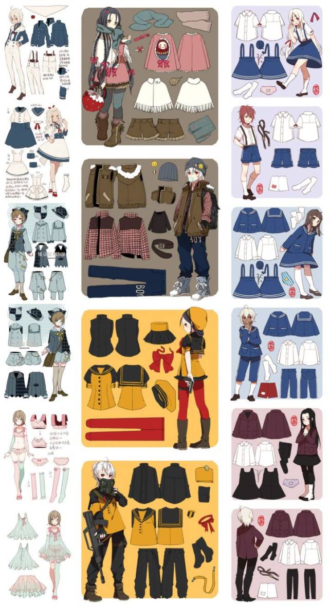 q版人物衣服绘画技巧