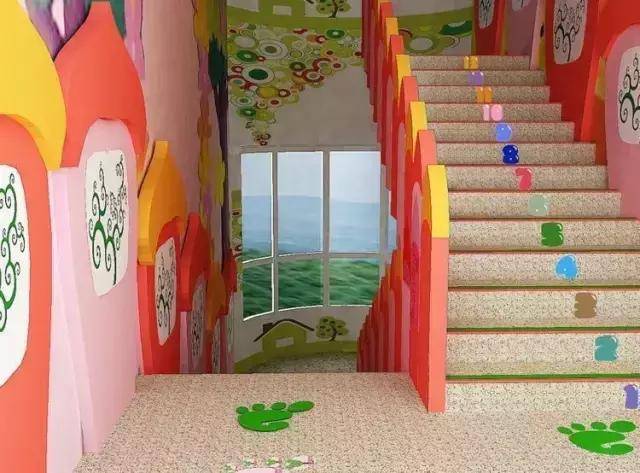 小小传承人:幼儿园楼梯环创这样装饰,孩子都要爱上爬楼梯