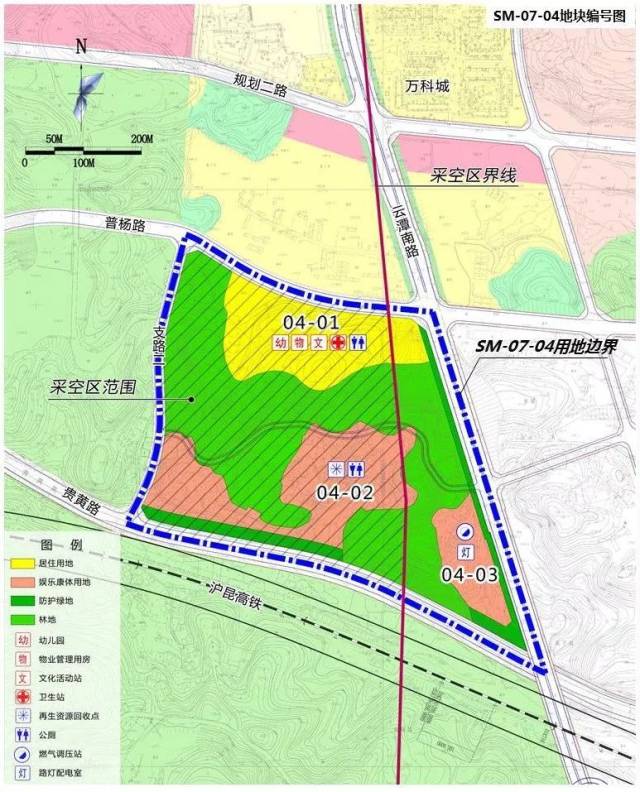 東側以金陽大道延伸段,雲潭南路為界,北面,西面與觀山湖區接壤, 規劃