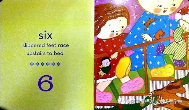 slippered feet race upstairs to bed. 穿着拖鞋的人上楼睡觉.