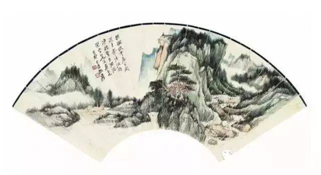 信頼も高い 张大千精品山水扇面，美呆了！_人物 絵画/タペストリー