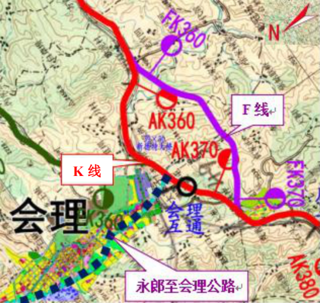 会东县高速公路规划图图片