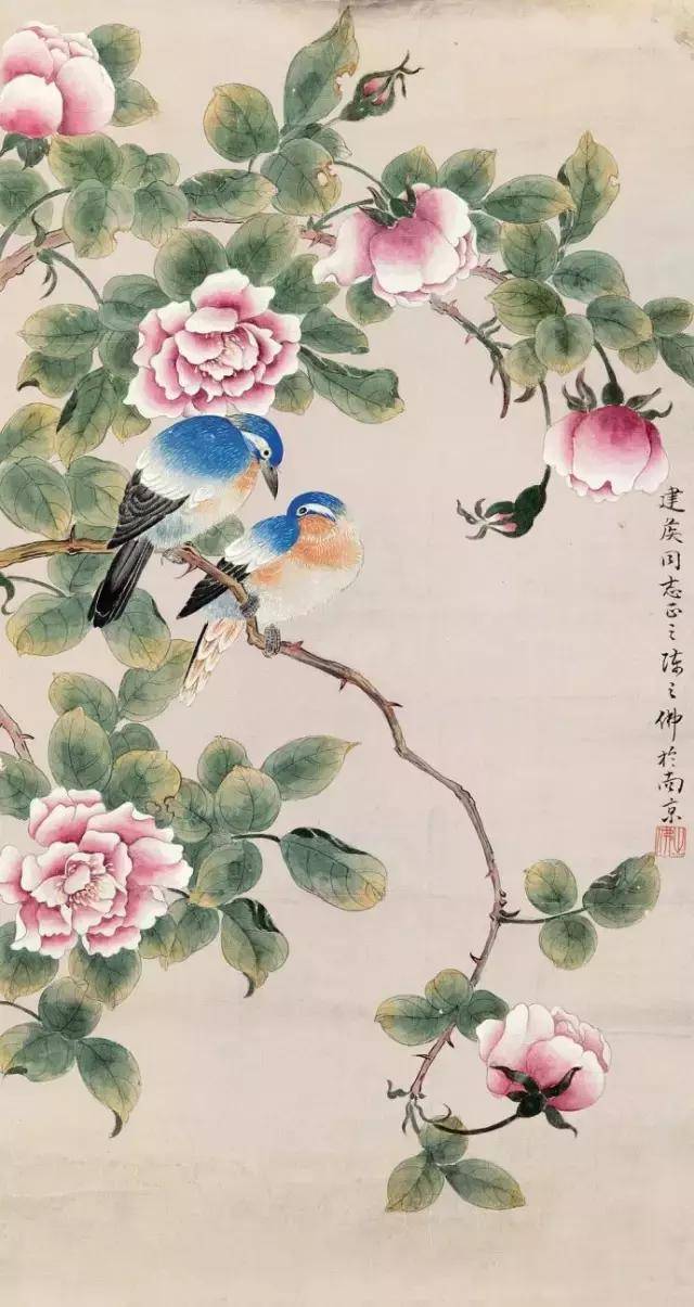 近代工笔大师陈之佛,于非音花鸟画欣赏