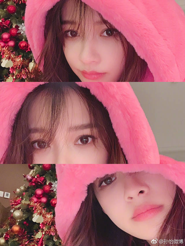 美颜暴击孙怡晒照三连拍五官精致肌肤粉嫩