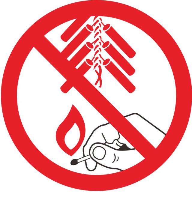 禁止燃放鞭炮的图标图片