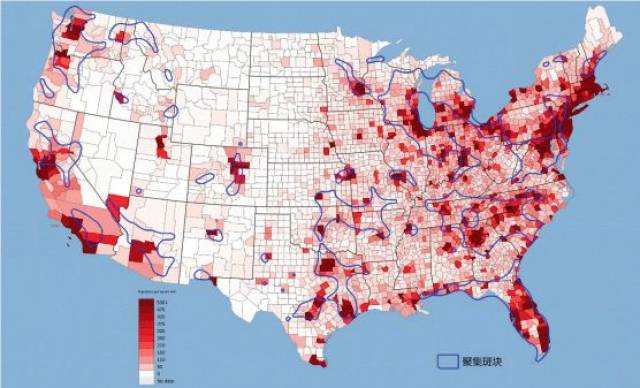 美国人口分布 密度图片
