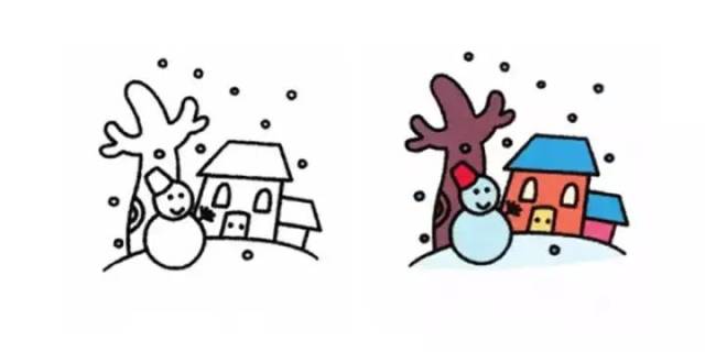 冬 用一幅画表现季节的美竟然这么简单,你记住了吗,别忘记转到朋友圈