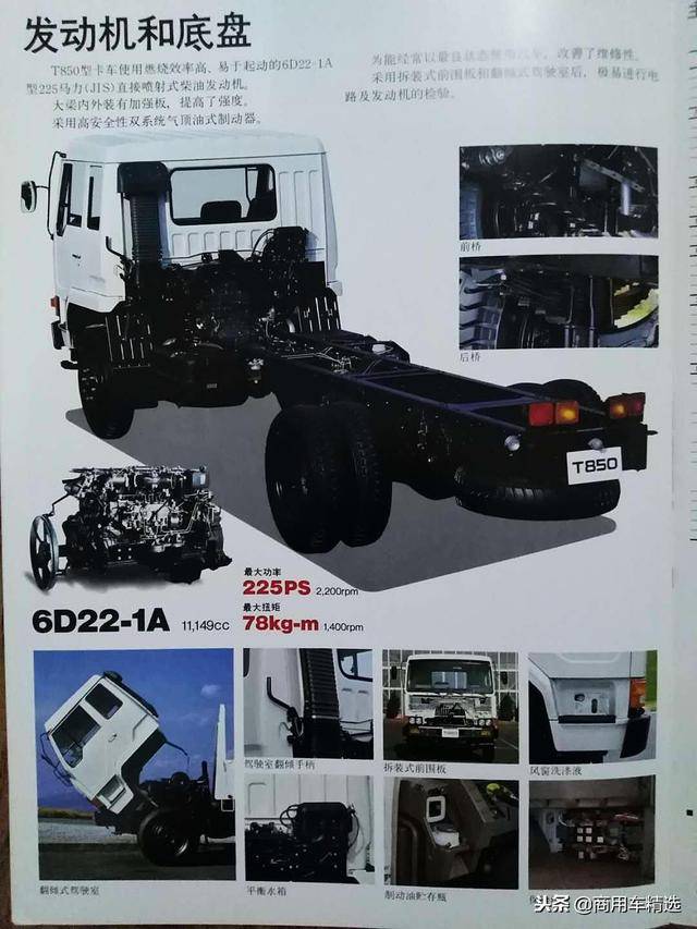 国人最熟悉的日系平头重卡 三菱t850八吨载货车样本资料