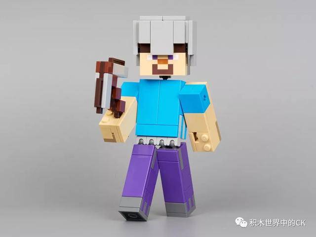 乐高lego 21148 minecraft steve bigfig with parrot