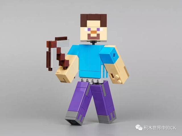 乐高lego 21148 minecraft steve bigfig with parrot