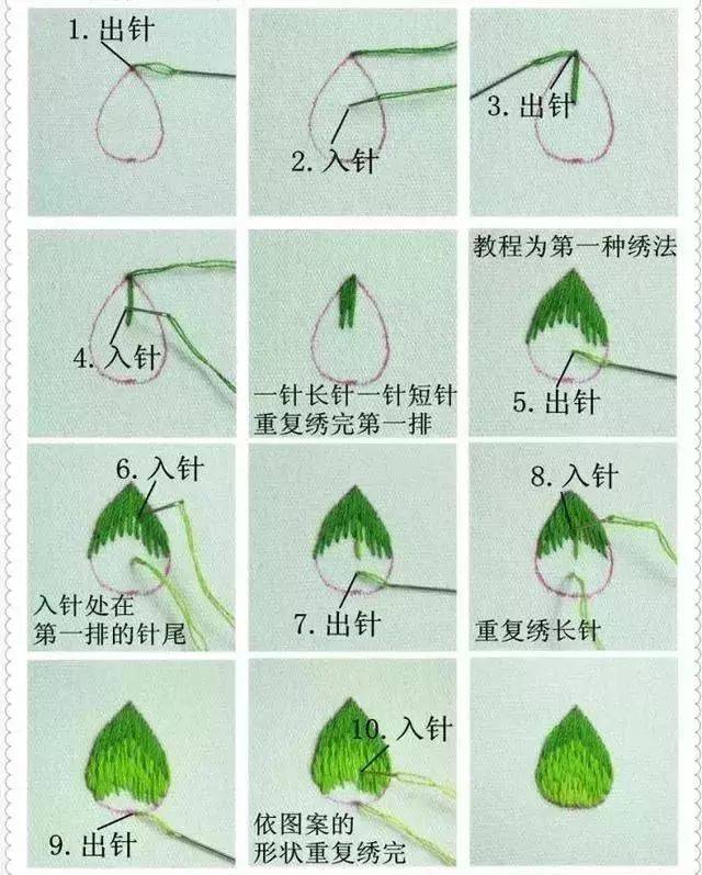 刺绣的50种针法图解图片