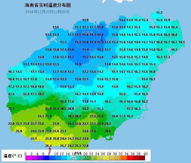 寒潮吹到海南島,廣西已經下雪,廣東廣西局部溼冷或打破紀錄!