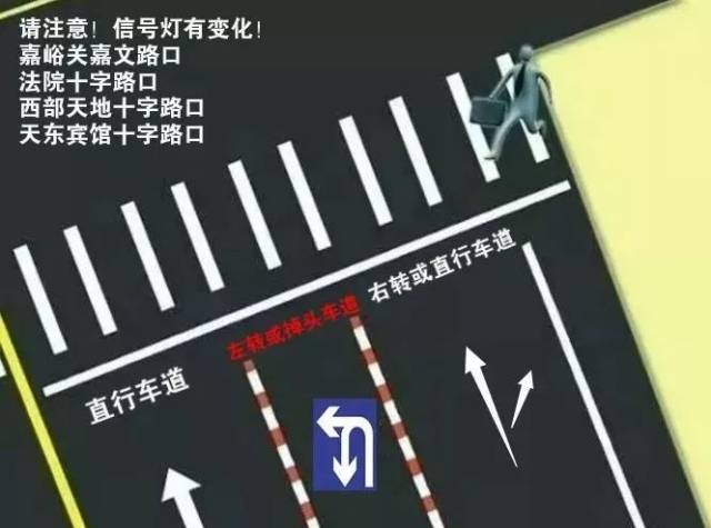 中間原直行車道調整為左轉彎加掉頭車道,右側的