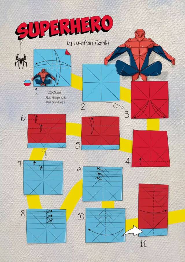 no.1579 就快是猪年了,折个蜘蛛侠吧