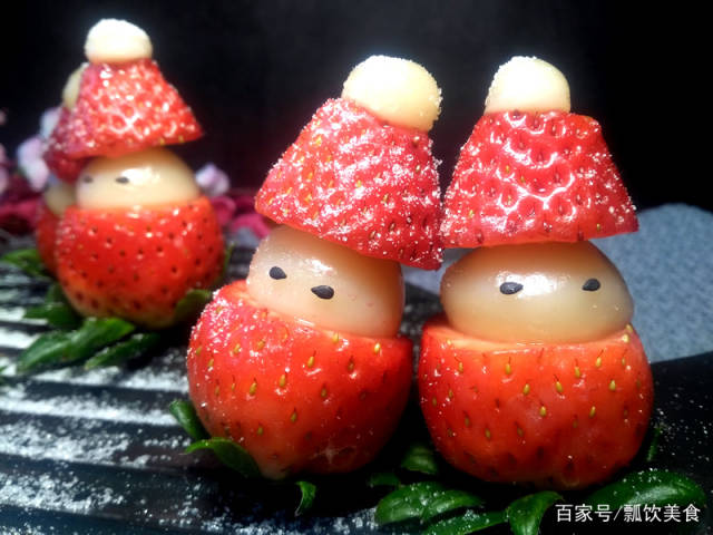 冬天不下雪做个雪人草莓小甜点孩子乐翻了制作简单超美味一人吃10个