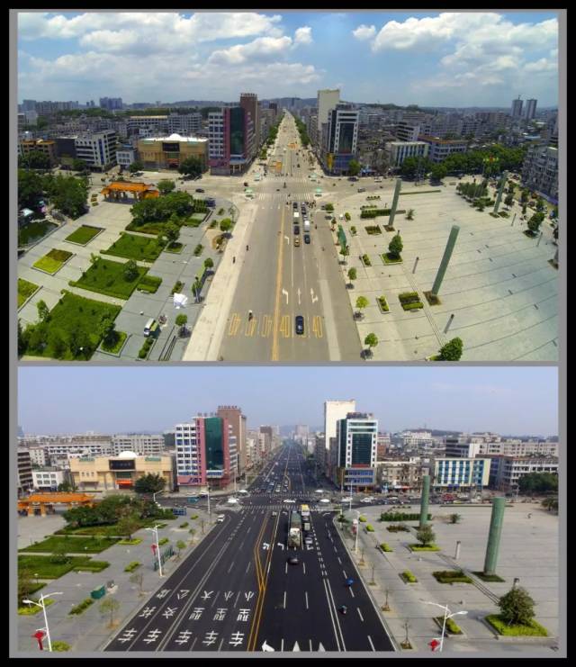 廉江改革开放四十年,新旧照片对比变化巨大!