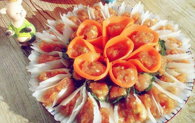 花开富贵,色香味俱全,代表着对美满幸福生活,富有和高贵的向往