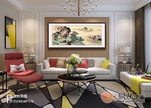 室内墙面装饰画之山水画,打造精致家居生活!_搜狐网