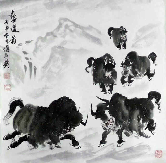 青海画牦牛的画家图片