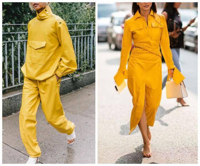 小面积的黄色搭配白色或者墨绿色很有春意.