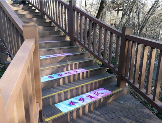 台阶 可以看到脚下的惊喜 孩子们和粑粑麻麻一起 踏过"步步高升""平步