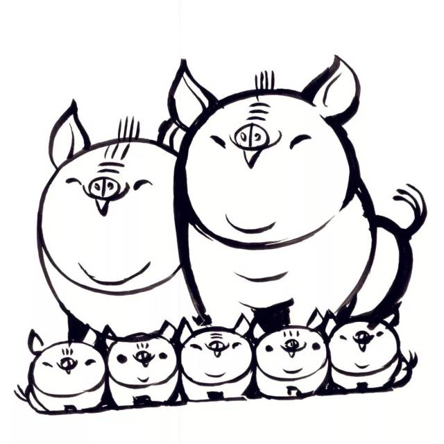 名家画猪,范曾画猪,猪的美术画(第14页)_大山谷图库