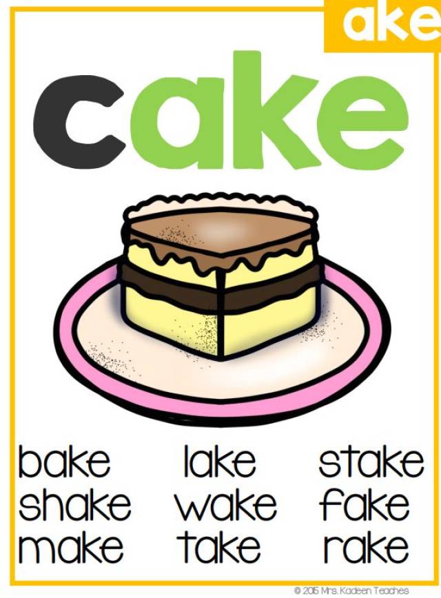 单词创意画cake图片