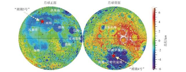 月球正面与背面地形对比   图片来源 李飞等@中国空间技术研究院