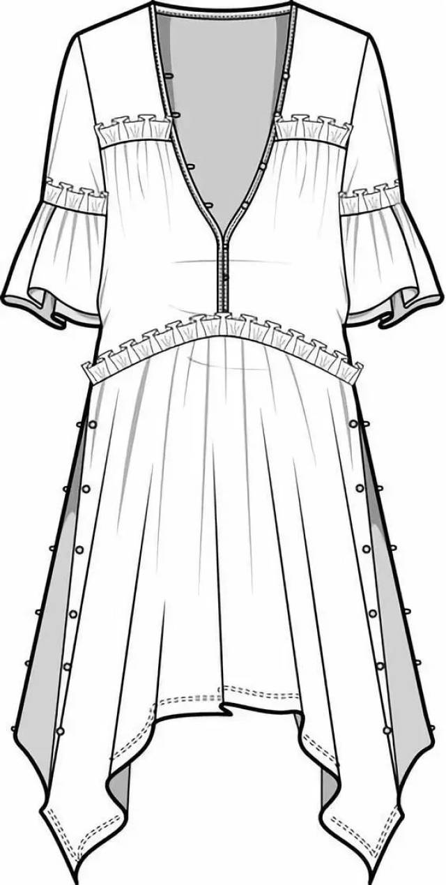 来源:无libo服装设计 ▎id:wulibo1992 今天整理了一系列连衣裙款式图