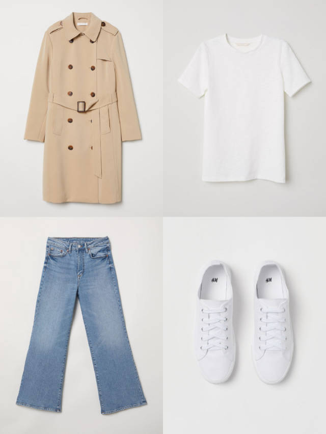 四款单品都是很简单的基本款,但调性是统一的.