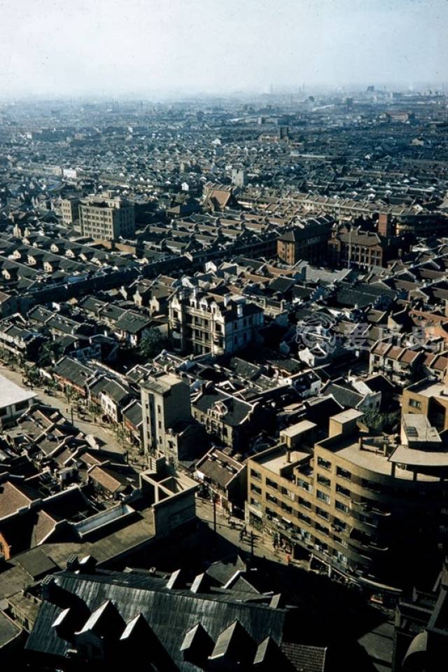 50年代上海天际线的风光大片 色彩美得就是一幅画