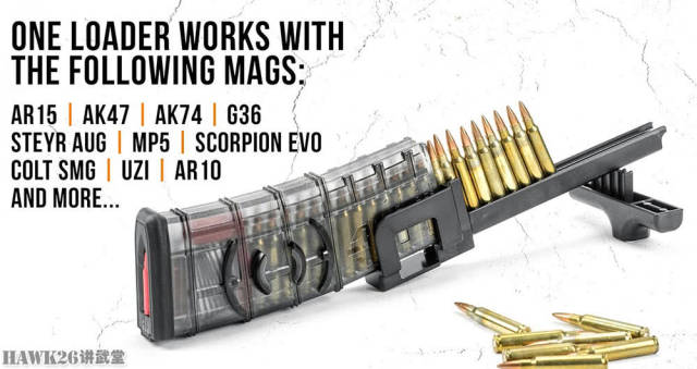 这个装弹器可以装填各种步枪弹匣,功能非常强大.