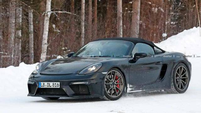 保時捷718 boxster spyder無偽裝測試,或與cayman gt4同款引擎!