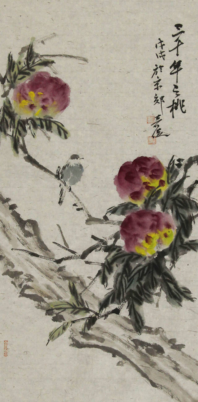雷奇俊花鸟画作品赏析:构图精美,墨彩淋漓,留白考究