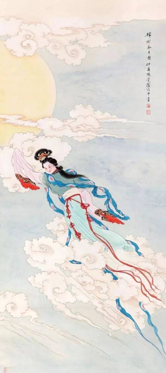 近现代艺术家们笔下的嫦娥，仙姿飘飘，秀美绝伦！_中国