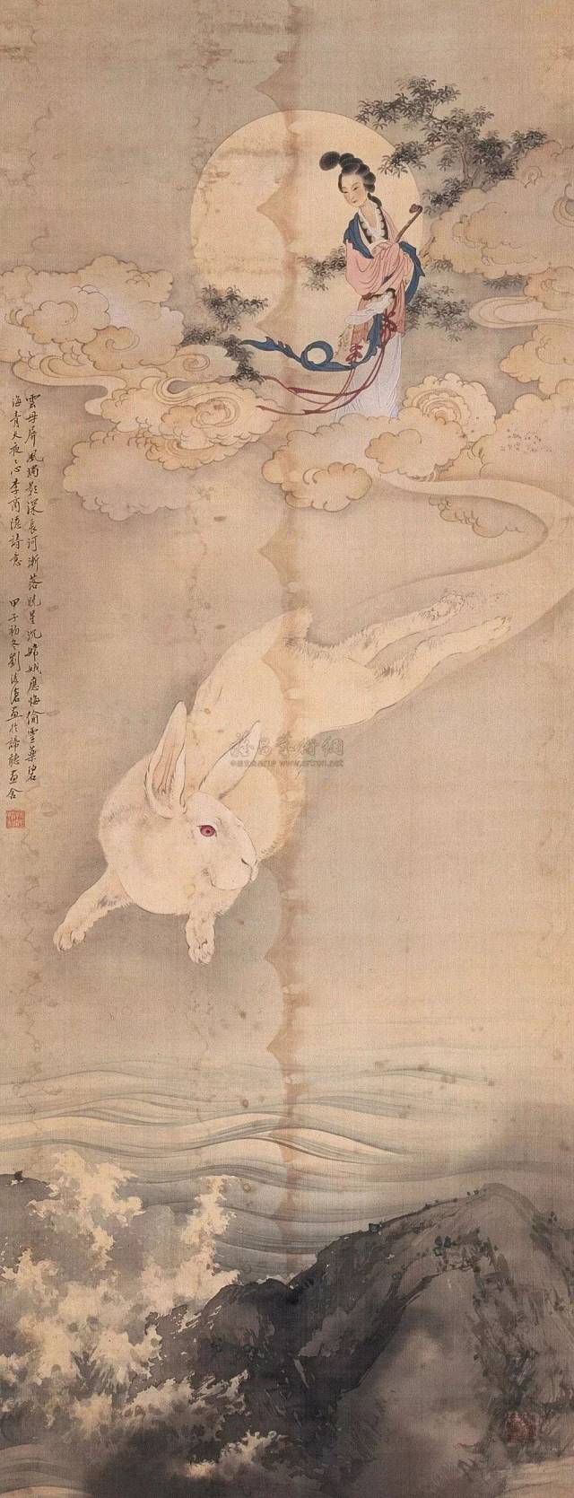近现代艺术家们笔下的嫦娥，仙姿飘飘，秀美绝伦！_搜狐网