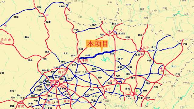 绵阳至苍溪高速最详细路线图(绵阳涪城-梓潼县-广元剑阁-苍溪)_手机