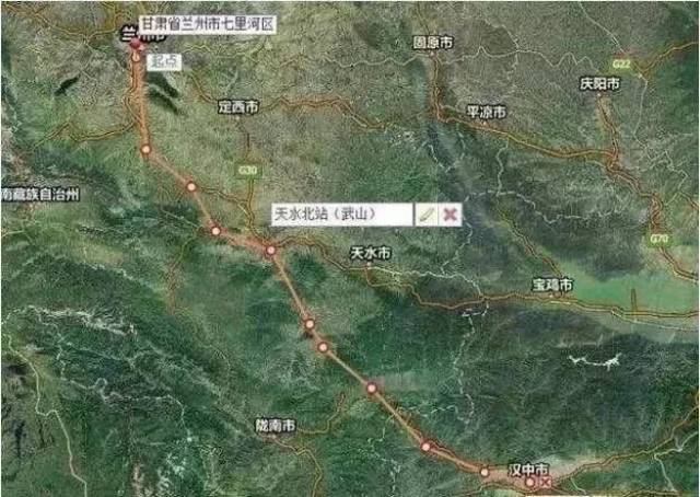 天水到陇南高铁线路图图片