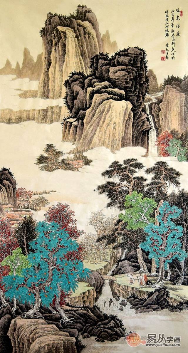 怎样给国画山水画提名图片