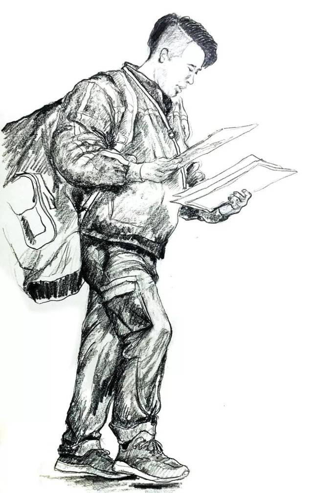 12张速写,致敬快递小哥!