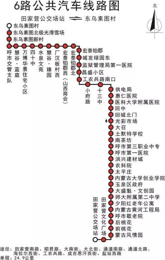 呼市36路公交车线路图图片
