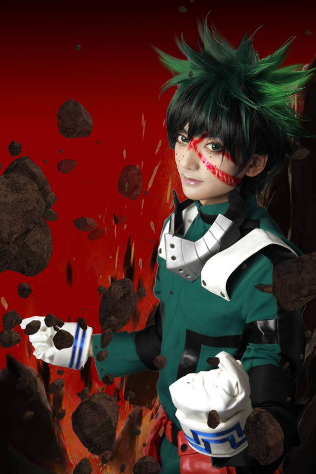 我的英雄学院 绿谷出久cosplay 英雄,那是一个我不得不死心的梦想