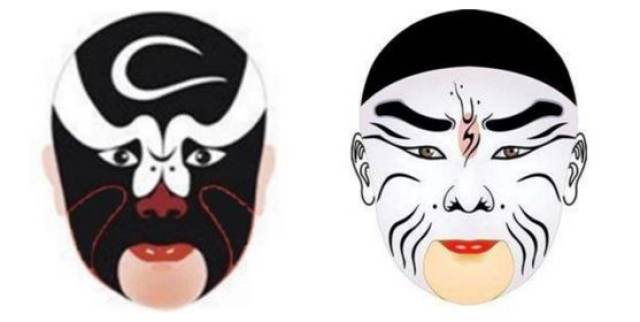 相应的,白色脸谱代表了阴险和奸诈 一身正气,捉鬼驱邪的神明钟馗