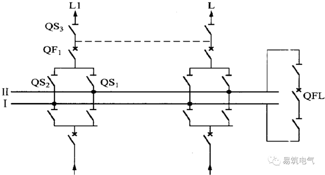 双母线带旁路接线图图片